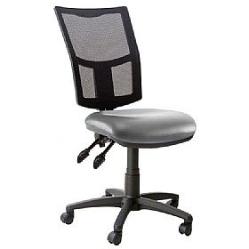 Haddon 3-Lever Mesh Back Vinyl Operator Chairs - Office Chairs