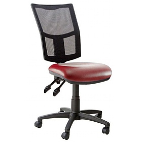 Haddon 3-Lever Mesh Back Vinyl Operator Chairs - Office Chairs