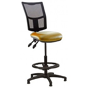 Haddon Mesh Back Vinyl Draughtsman Chairs - Office Chairs