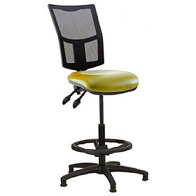Haddon Mesh Back Vinyl Draughtsman Chairs - Office Chairs
