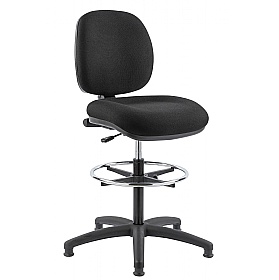 Ergo Fabric Draughtsman Chairs - Office Chairs
