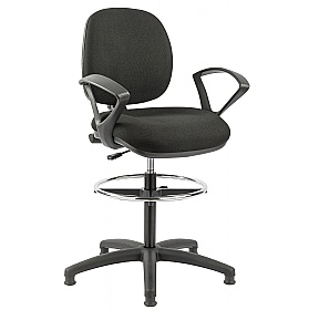 Ergo Fabric Draughtsman Chairs - Office Chairs
