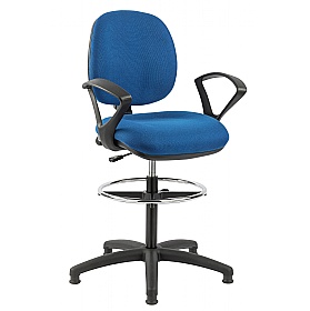 Ergo Fabric Draughtsman Chairs - Office Chairs