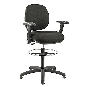 Ergo Fabric Draughtsman Chairs - Office Chairs