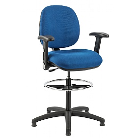 Ergo Fabric Draughtsman Chairs - Office Chairs