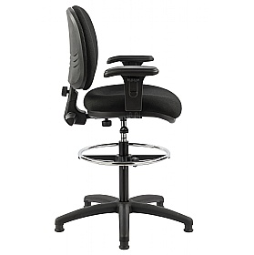 Ergo Fabric Draughtsman Chairs - Office Chairs