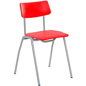 BS Poly Stacking School Chairs Red