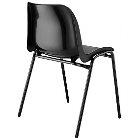Eco-Friendly Polypropylene Stacking Chair Black