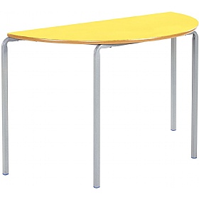 Alumni Crush Bent Semi Circular School Tables Yellow