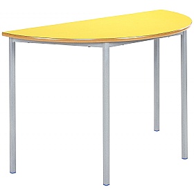 Alumni Fully Welded Semi Circular School Tables Yellow