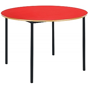 Alumni Fully Welded Circular School Tables Red