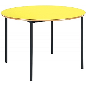 Alumni Fully Welded Circular School Tables Yellow