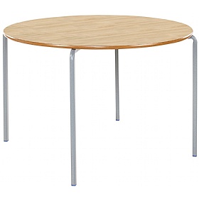 Alumni Crush Bent Circular School Tables Beech