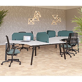 Apex 3 Person Cluster A-Frame Bench Desks - Office Desks