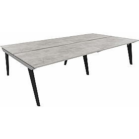 Tract Shades 4 Person Rectangular Back to Back Bench Desks - Office Desks