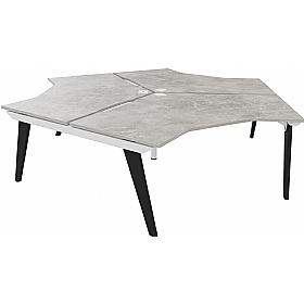 Tract Shades 3 Person Cluster Bench Desks - Office Desks