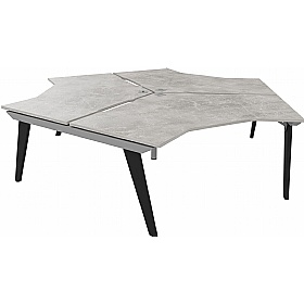 Tract Shades 3 Person Cluster Bench Desks - Office Desks