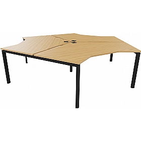 Apex 3 Person Cluster Goalpost Bench Desks - Office Desks
