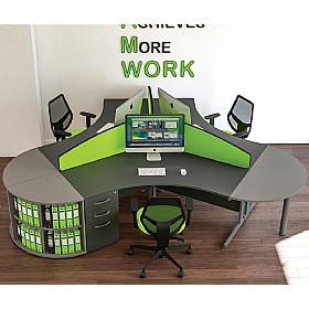 Cogent / Forme Semi Circular Extension Desk - Office Desks