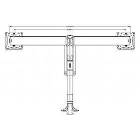 Levo II Gas Lift Dual Monitor Arm