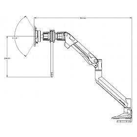 Levo II Gas Lift Dual Monitor Arm