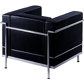 Belmont Leather Faced Reception Armchair