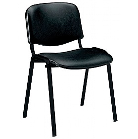 SwiftStack Black Frame Vinyl Stacking Conference Chairs