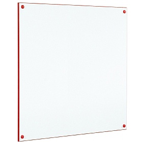 WriteOn Colour Edged Non-Magnetic Whiteboard Red