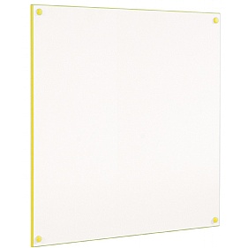 WriteOn Colour Edged Non-Magnetic Whiteboard Yellow