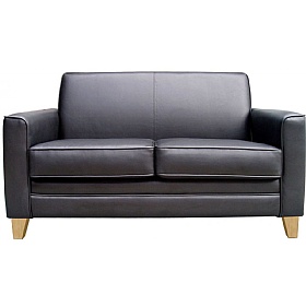 Newport Leather Faced Office Sofa