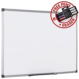 Bi Office Non-Magnetic Drywipe Whiteboards + FREE Pens & Eraser