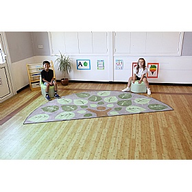 Natural World Semi-Circle Placement Carpet - School Furniture