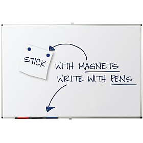 WriteOn Aluminium Framed Magnetic Drywipe Whiteboards