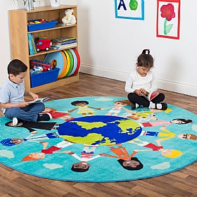 Children of the World Circle Carpet