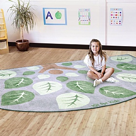 Natural World Semi-Circle Placement Carpet