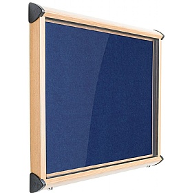 Shield Wood Effect Outdoor Wall Mounted Noticeboards