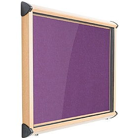 Shield Wood Effect Outdoor Wall Mounted Noticeboards