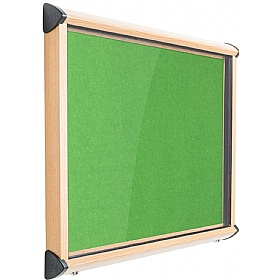 Shield Wood Effect Outdoor Wall Mounted Noticeboards