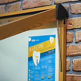 Shield Wood Effect Outdoor Wall Mounted Magnetic Whiteboards