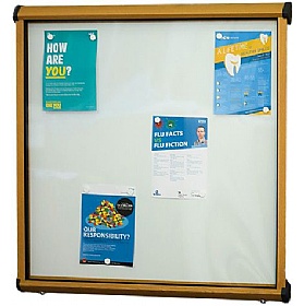 Shield Wood Effect Outdoor Wall Mounted Magnetic Whiteboards
