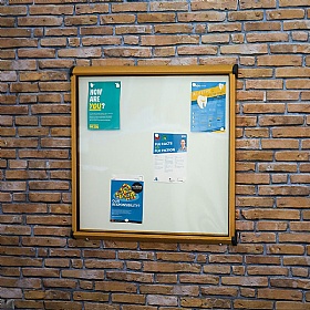 Shield Wood Effect Outdoor Wall Mounted Magnetic Whiteboards