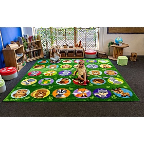 Woodland Animals Placement Carpet - School Furniture