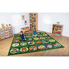 Woodland Animals Placement Carpet - School Furniture