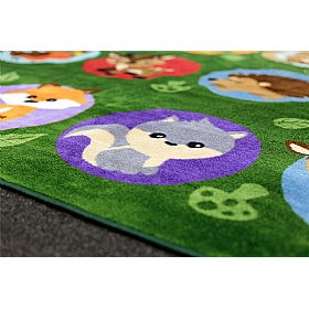 Woodland Animals Placement Carpet - School Furniture