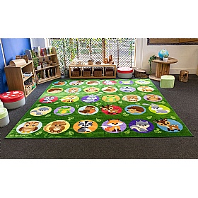 Woodland Animals Placement Carpet