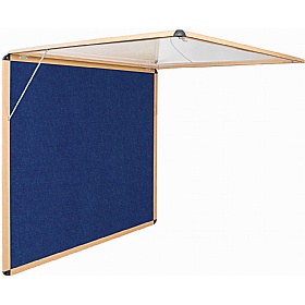 Resist-a-Flame Wood Effect Top-Hinged Tamperproof Noticeboards
