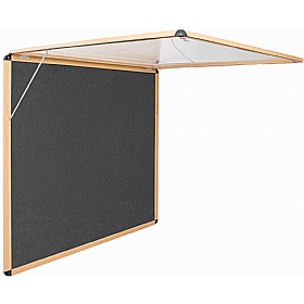 Resist-a-Flame Wood Effect Top-Hinged Tamperproof Noticeboards
