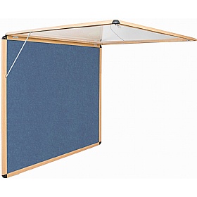 Resist-a-Flame Wood Effect Top-Hinged Tamperproof Noticeboards