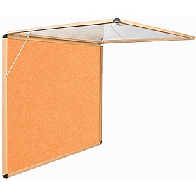 Resist-a-Flame Wood Effect Top-Hinged Tamperproof Noticeboards