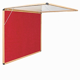 Resist-a-Flame Wood Effect Top-Hinged Tamperproof Noticeboards